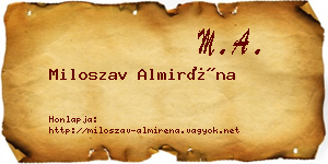 Miloszav Almiréna névjegykártya